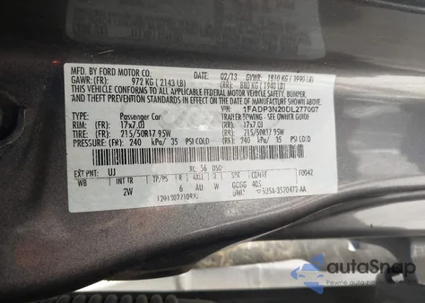 2013 Ford Focus Titanium z USA, uszkodzony, nr VIN 1FADP3N20DL277007